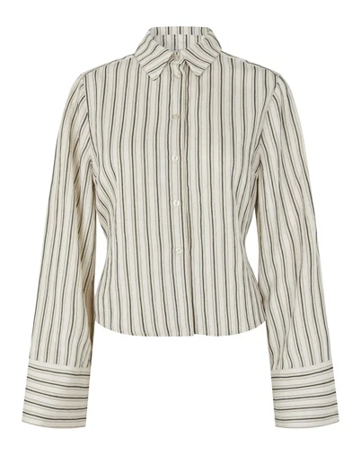 Mbym - Kalana - M Skjorte - White Kleo Stripe